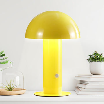 Boletus 10.75" Contemporary Bohemian Rechargeable/Cordless Iron Integrated LED Mushroom Table Lamp